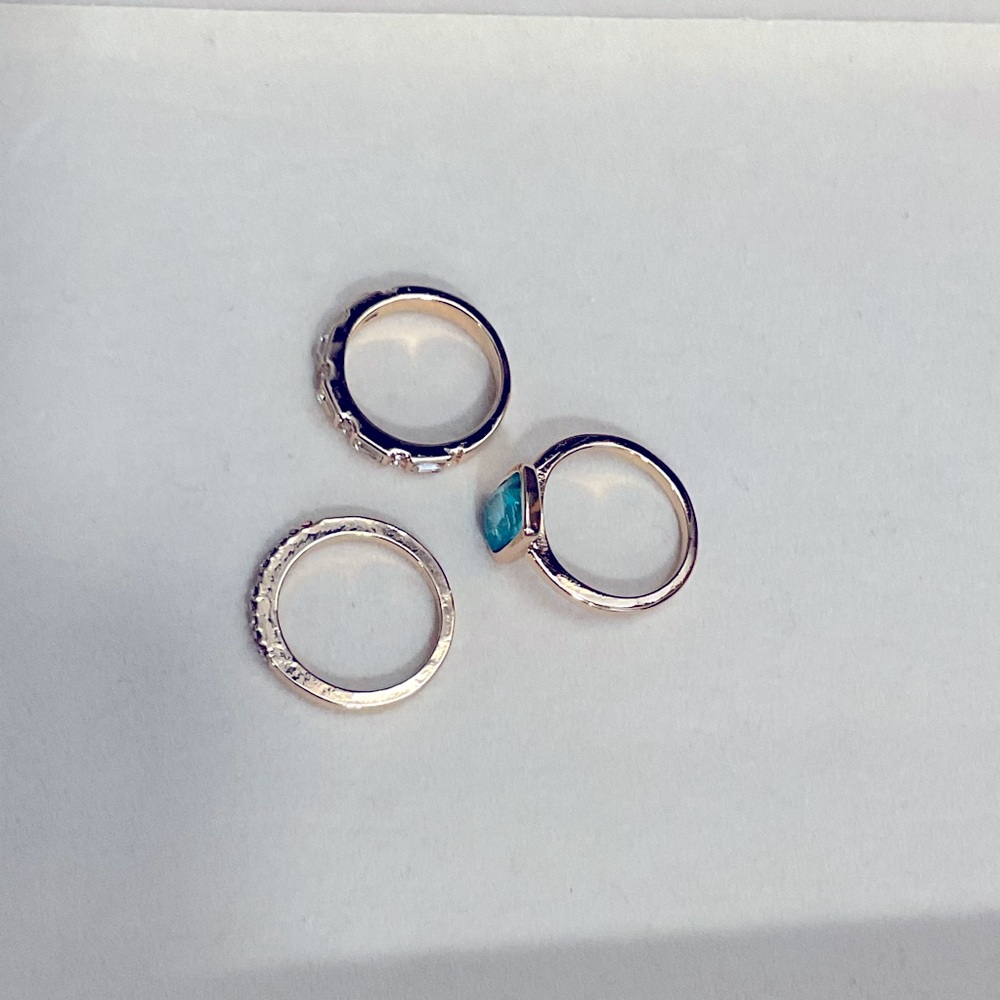 3pc Stackable Cz Ring Set Size 5 - image 4